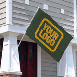 Custom Dark Green Yellow Flag