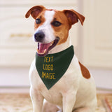 Custom Dark Green Yellow Pet Scarf