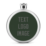 Custom Dark Green Dark Grey Hip Flask