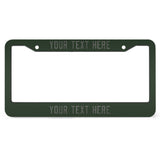 Custom Dark Green Dark Grey License Plate Frame