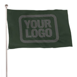 Custom Dark Green Dark Grey Flag