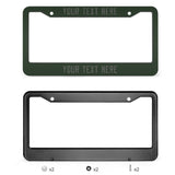 Custom Dark Green Dark Grey License Plate Frame