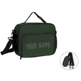 Custom Dark Green Dark Grey Lunch Bag