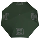 Custom Dark Green Dark Grey Automatic Umbrella