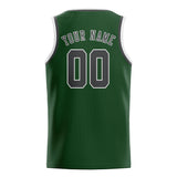 Custom Dark Green & Dark Grey Colors Design Sports Basketball Jersey