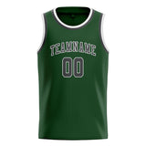 Custom Dark Green & Dark Grey Colors Design Sports Basketball Jersey