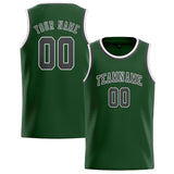 Custom Dark Green & Dark Grey Colors Design Sports Basketball Jersey