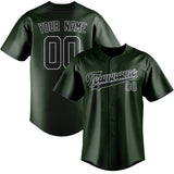 Custom Dark Green & Dark Grey Colors Design Sports Baseball Jersey