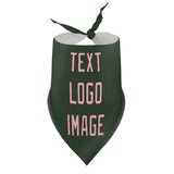 Custom Dark Green Light Pink Pet Scarf