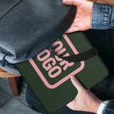 Custom Dark Green Light Pink Laptop Bag