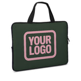 Custom Dark Green Light Pink Laptop Bag