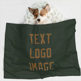 Custom Dark Green Khaki Pet Blanket