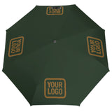 Custom Dark Green Khaki Automatic Umbrella