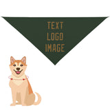 Custom Dark Green Khaki Pet Scarf