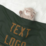 Custom Dark Green Khaki Pet Blanket