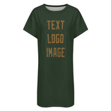Custom Dark Green Khaki Nachthemd