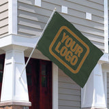 Custom Dark Green Khaki Flag