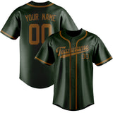 Custom Dark Green & Khaki Colors Design Sports Baseball Jersey