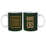 Custom Dark Green Light Khaki Mug