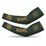 Custom Dark Green Light Khaki Arm Sleeve
