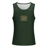 Custom Dark Green Light Khaki Men's Tank Top