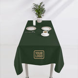Custom Dark Green Khaki Square Table Cloth