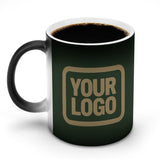 Custom Dark Green Light Khaki Magic Mug