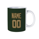 Custom Dark Green Light Khaki Mug
