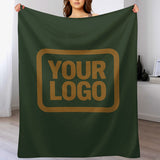 Custom Dark Green Khaki Blanket