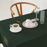 Custom Dark Green Khaki Square Table Cloth
