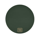 Custom Dark Green Light Khaki Round Table Cloth