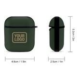 Custom Dark Green Light Khaki AirPods Case