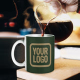Custom Dark Green Light Khaki Mug