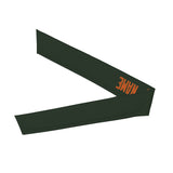 Custom Dark Green Orange Headband
