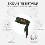 Custom Dark Green Orange Headband