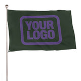 Custom Dark Green Light Purple Flag