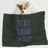 Custom Dark Green Light Purple Pet Blanket