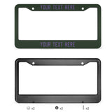 Custom Dark Green Light Purple License Plate Frame