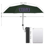 Custom Dark Green Light Purple Automatic Umbrella
