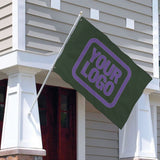 Custom Dark Green Light Purple Flag