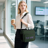 Custom Dark Green Light Purple Lunch Bag