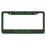 Custom Dark Green Emerald Green License Plate Frame