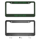 Custom Dark Green Emerald Green License Plate Frame