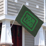 Custom Dark Green Emerald Green Flag