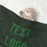 Custom Dark Green Emerald Green Pet Blanket