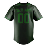Custom Dark Green & Emerald Green Colors Design Sports Baseball Jersey