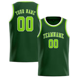Custom Dark Green & Emerald Green Colors Design Sports Basketball Jersey
