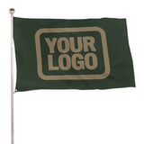 Custom Dark Green Light Khaki Flag