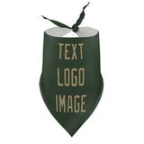 Custom Dark Green Light Khaki Pet Scarf