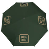 Custom Dark Green Light Khaki Automatic Umbrella
